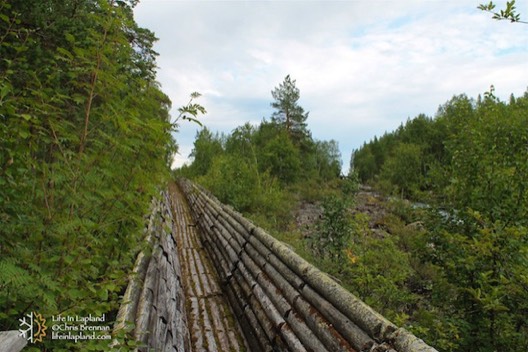 Old Log Flume in Nellim, Lapland Finland / Copyright http://lifeinlapland.com